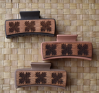 Handmade Wood Engraved Hair Clip