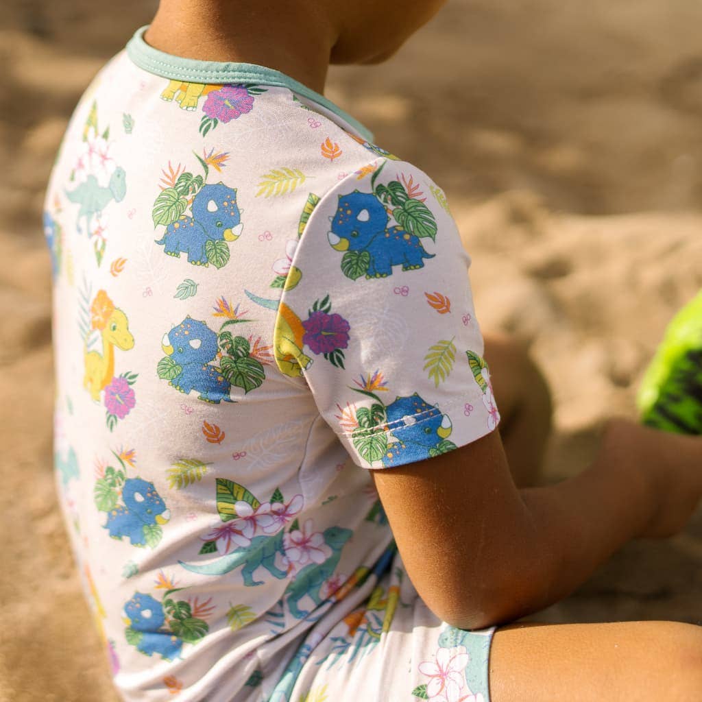 Aloha Before Time Shortie Bamboo Romper