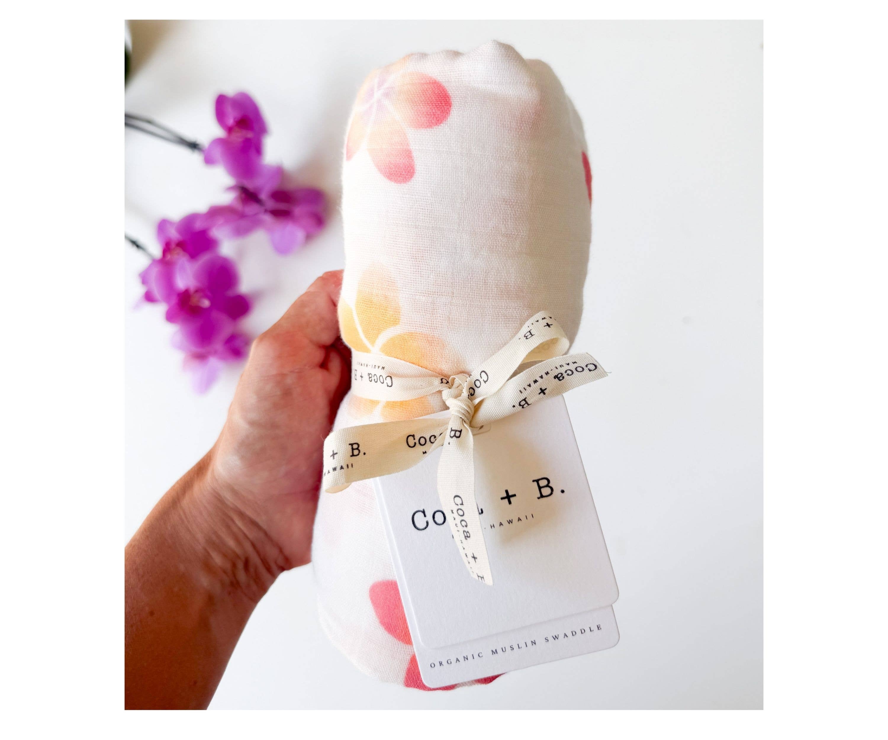 Tropical Floral Organic Bamboo Swaddle