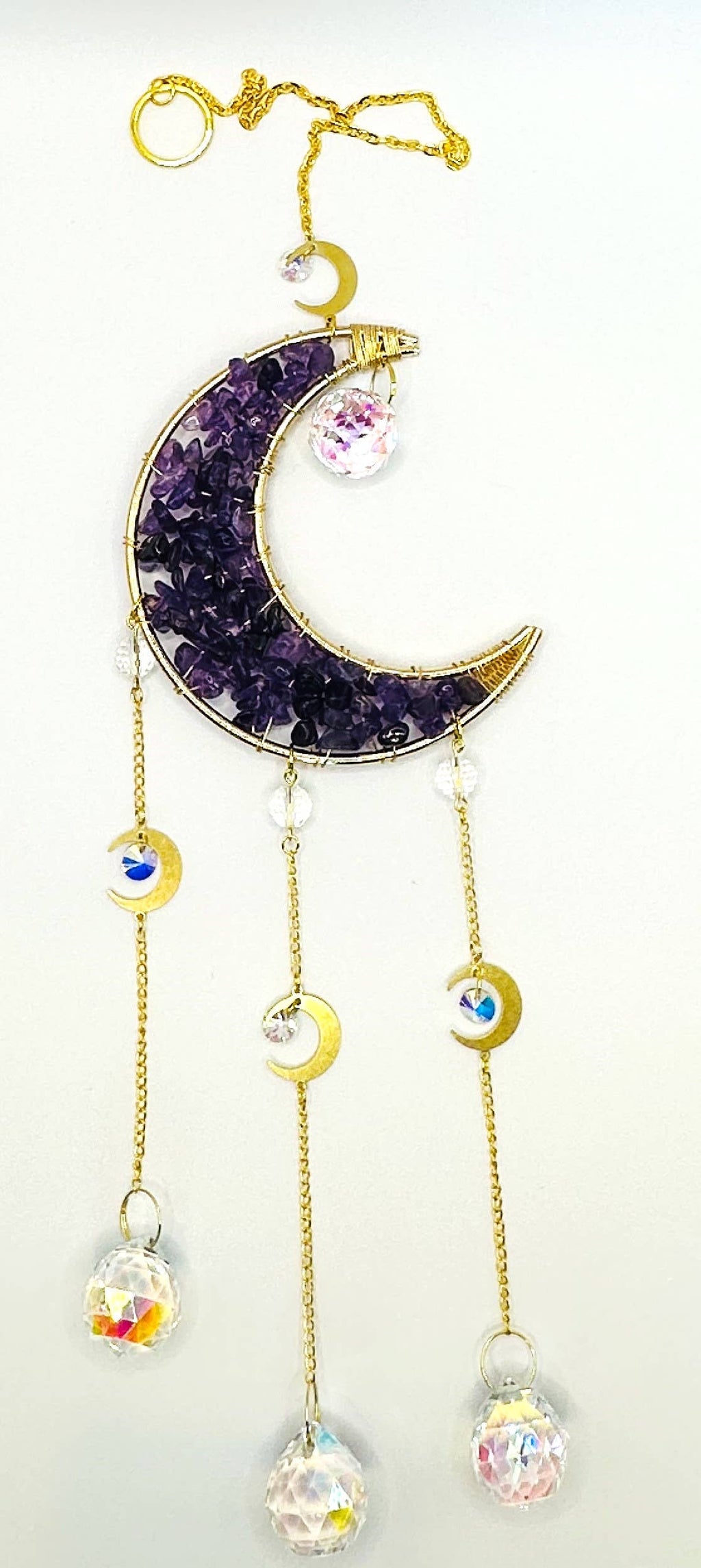Suncatchers - Crescent Moon with Stones