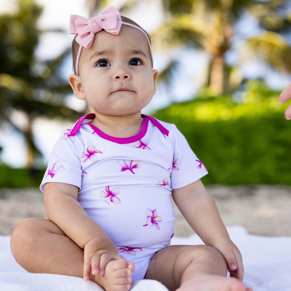 Plumeria Baby Bamboo Onesie