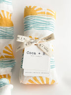 Sun + Wave Surfer Organic Bamboo Swaddle