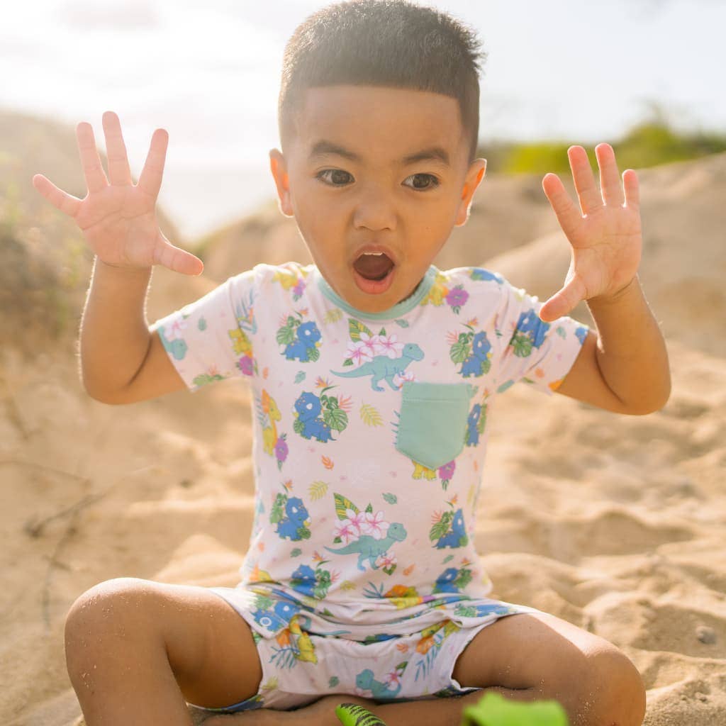 Aloha Before Time Shortie Bamboo Romper