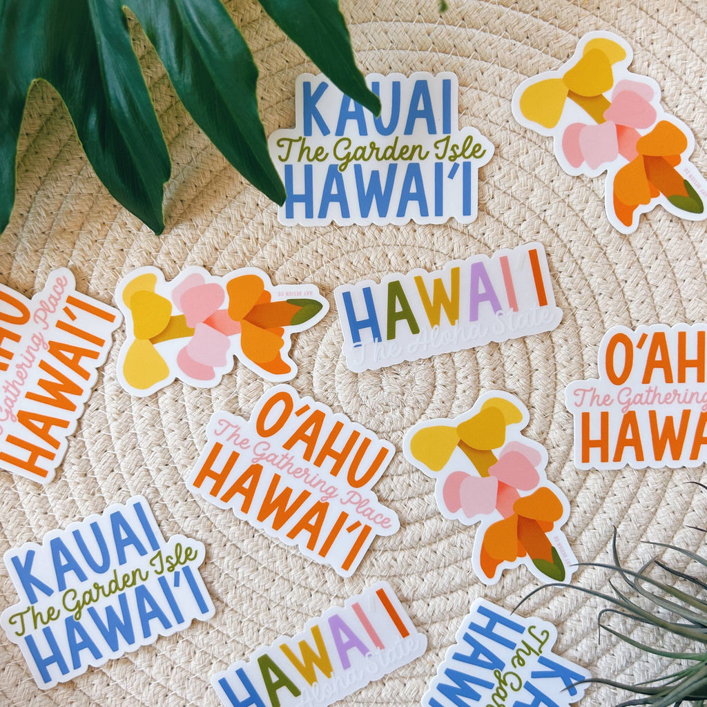 Hawaii "The Aloha State" Clear Sticker