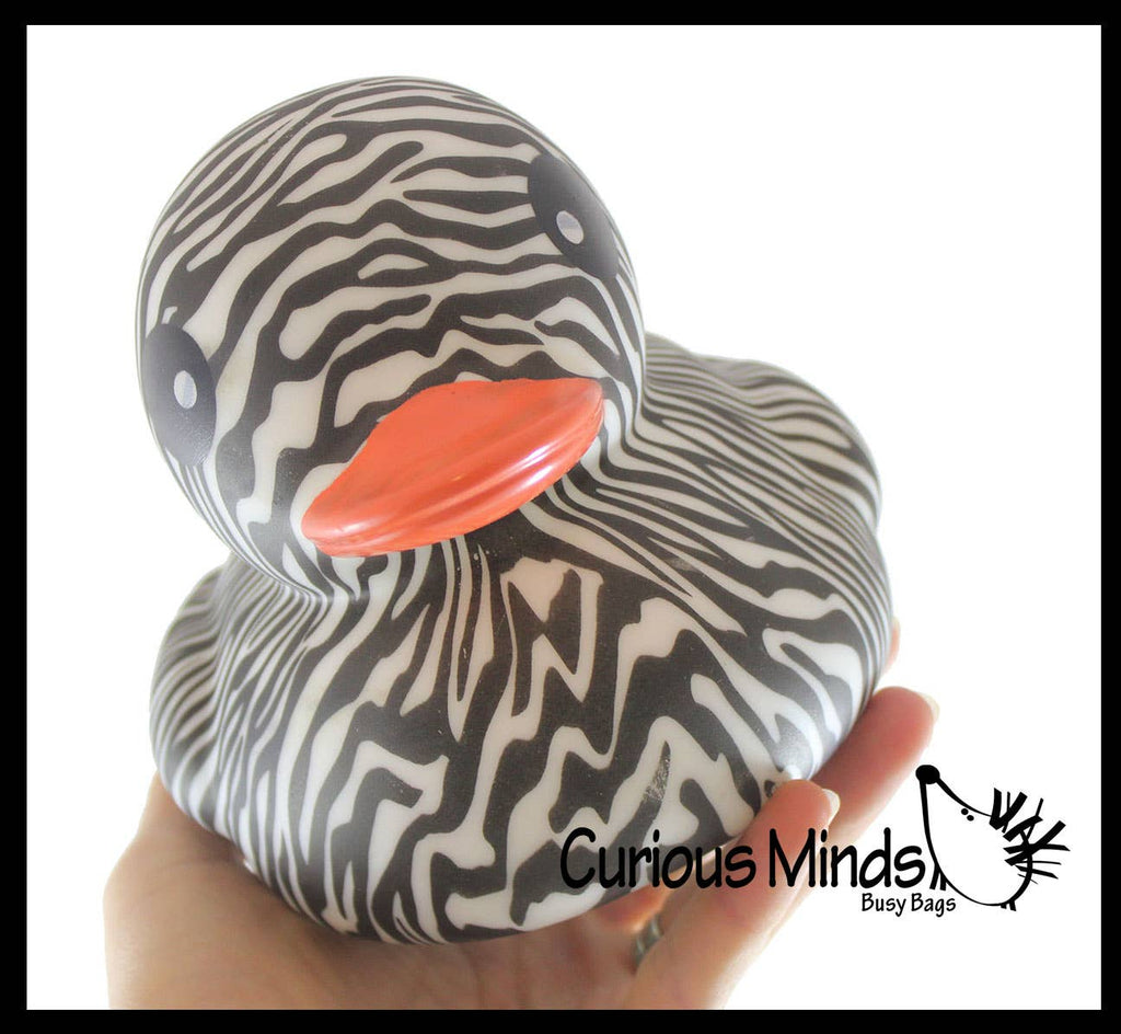 Jumbo Animal Print Rubber Ducks - Rubber Duckies - Cute No