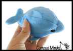 Mini Ocean Animal Small Plush Stuffed Animals - Shark, Dol