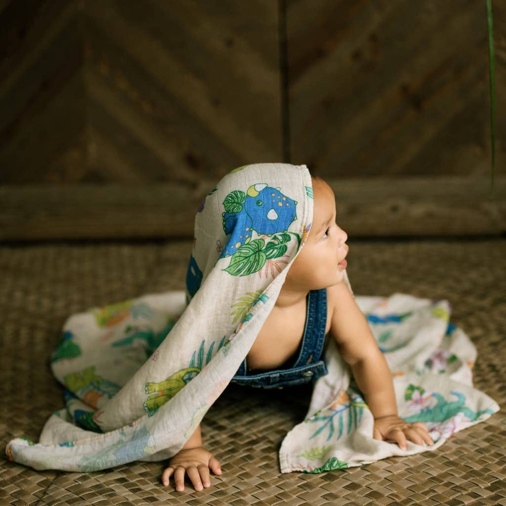 Aloha Before Time Muslin Swaddle Blanket