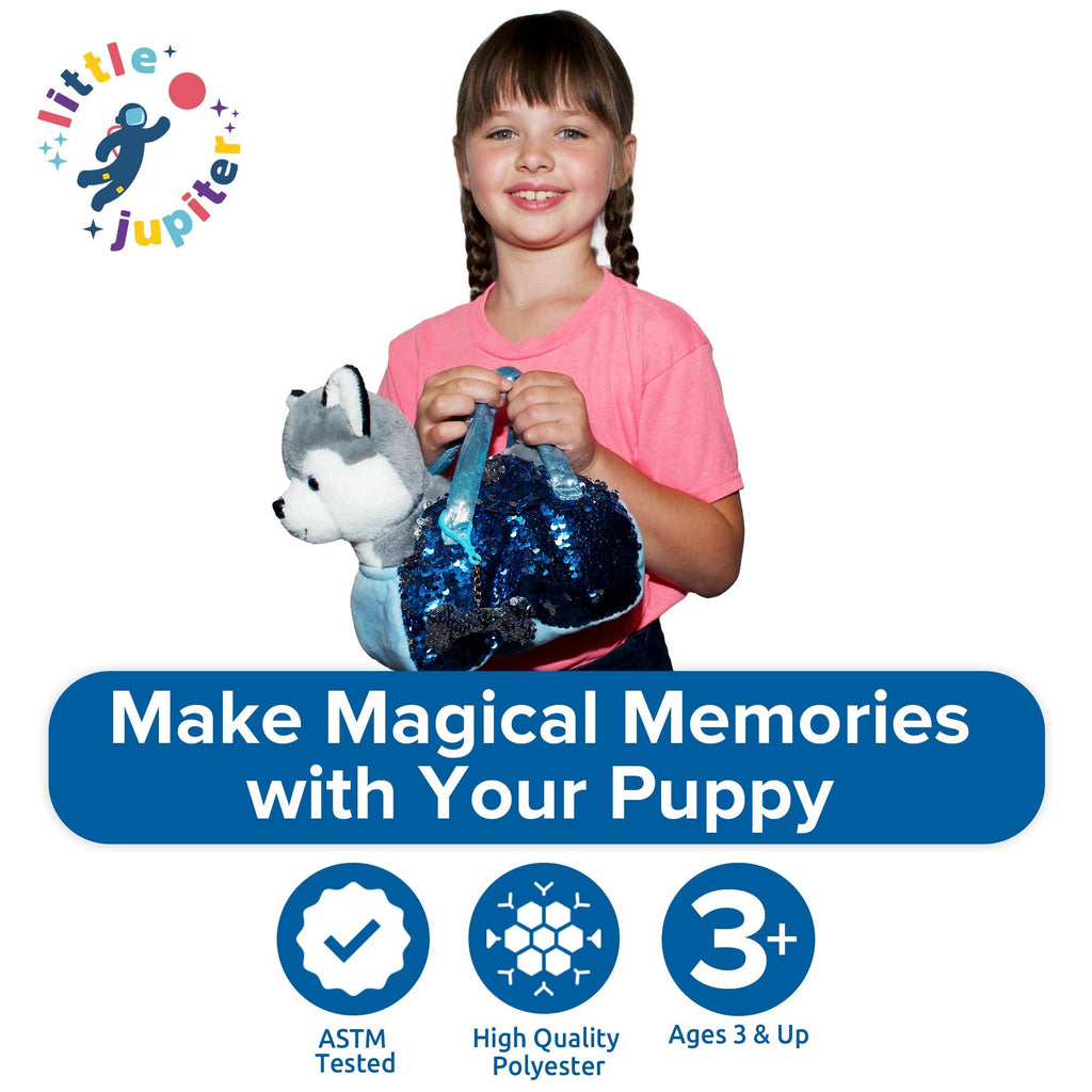 Pet Plush Set with Bag - Husky Dog