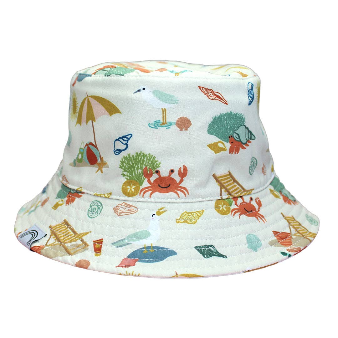 Beach Day Kids Bucket Hat Reversible Style