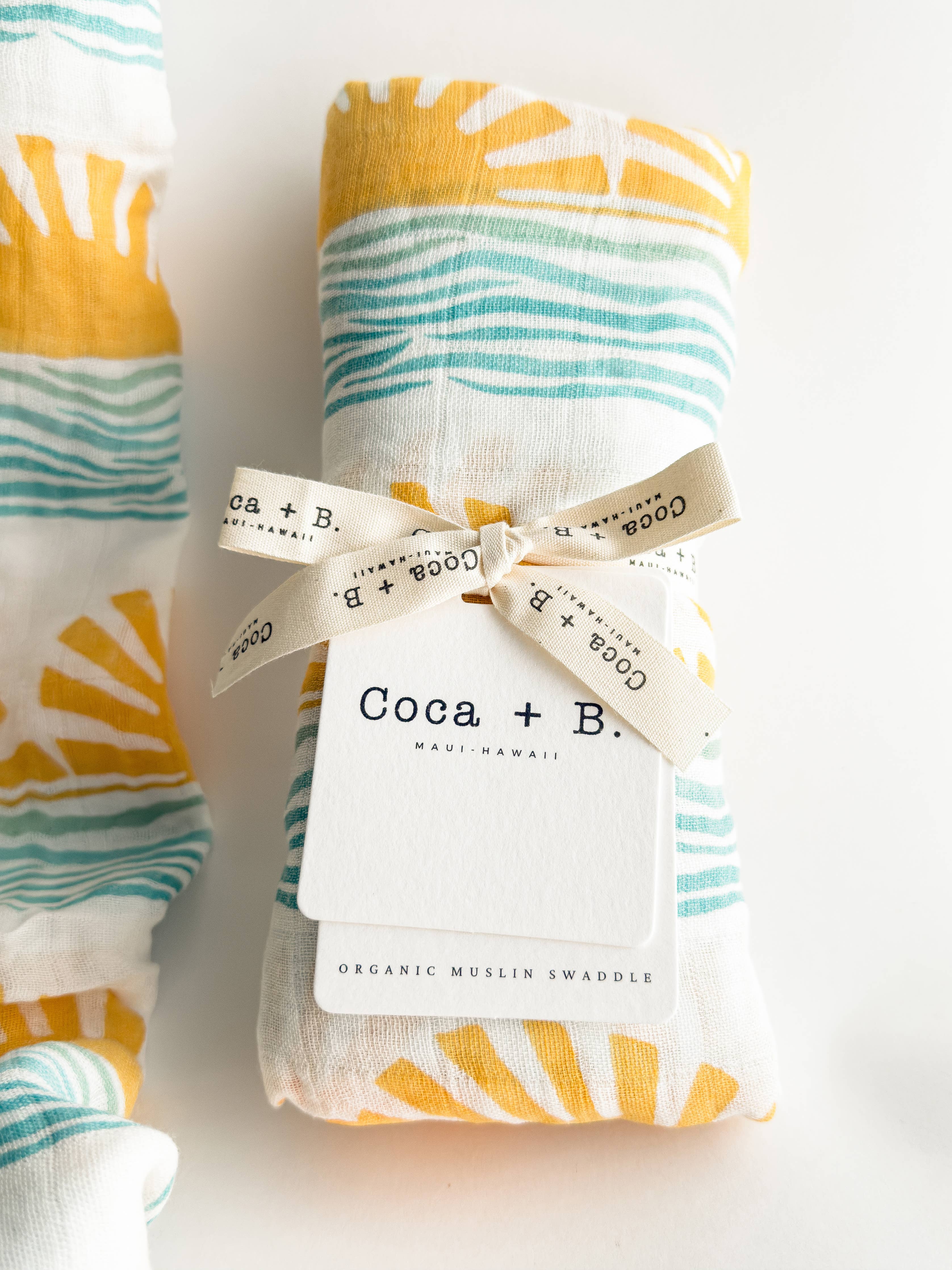 Sun + Wave Surfer Organic Bamboo Swaddle