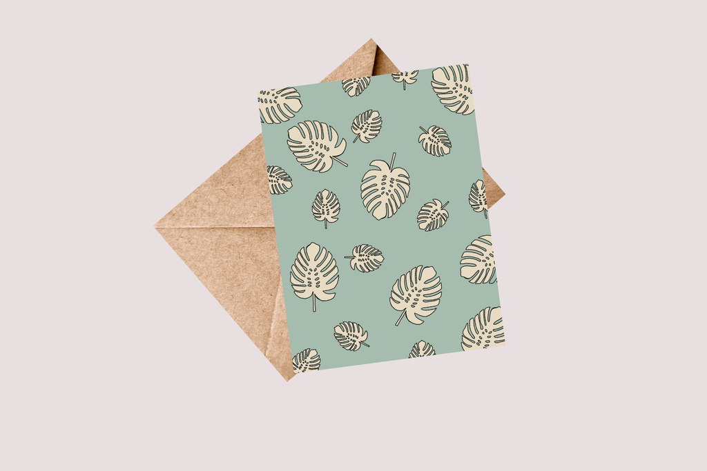 Monstera Collage Card