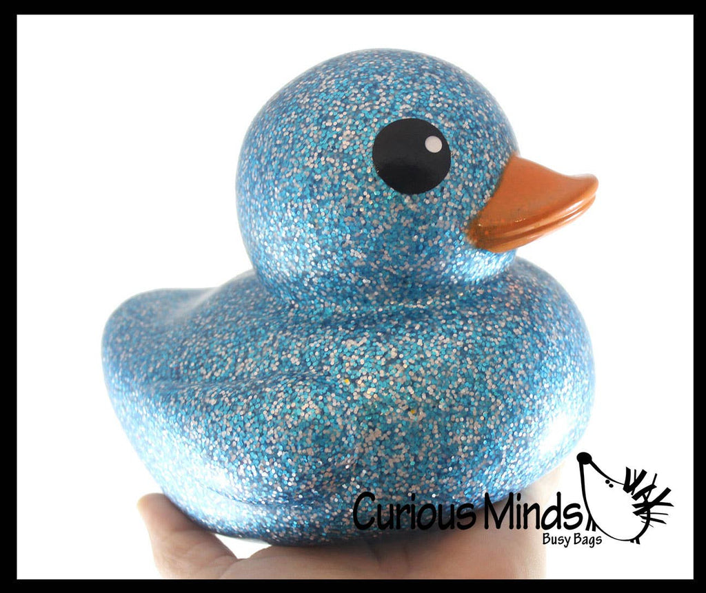 Jumbo Glitter Rubber Ducks - Rubber Ducky Duckies - Cute N